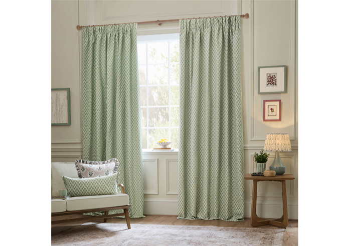 Hutton Pencil Pleat, Sage - Ready Made Curtains - Image 7